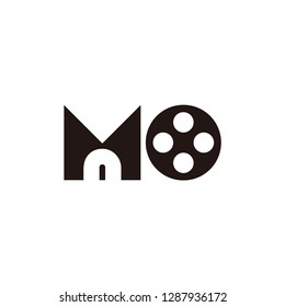 mo movie logo. mo letter vector logo