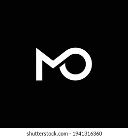 MO or OM abstract branding illustration logo design