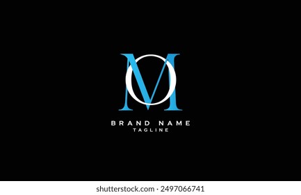 MO, OM, Abstract initial monogram letter alphabet logo design
