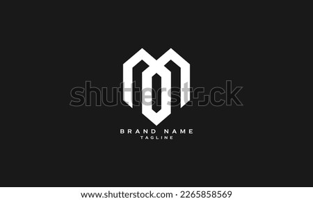 MO, OM, Abstract initial monogram letter alphabet logo design