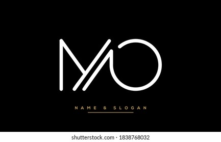 MO, OM Abstract Letters Emblem Monogram Logo