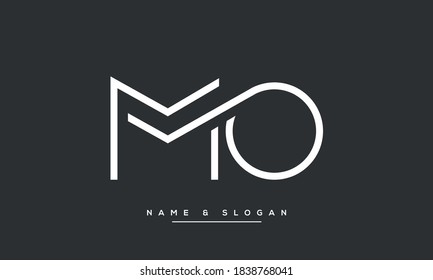 MO, OM Abstract Letters Emblem Monogram Logo