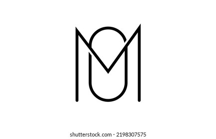 MO OM M O abstract vector logo monogram template