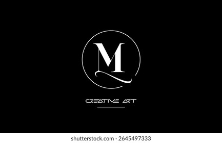 Monograma del logotipo de las letras abstractas de MO, OM, M, O