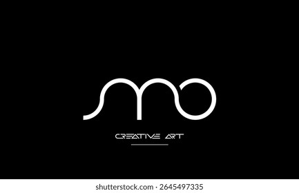 MO, OM, M, O abstract letters logo monogram