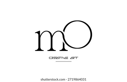 MO, OM, M, O abstrakte Buchstaben Logo-Monogramm