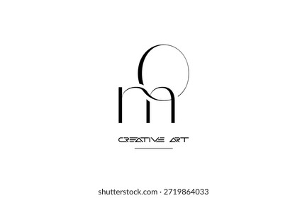 MO, OM, M, O abstrakte Buchstaben Logo-Monogramm