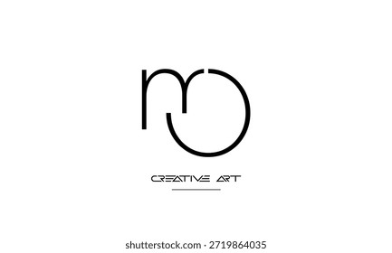 MO, OM, M, O abstrakte Buchstaben Logo-Monogramm