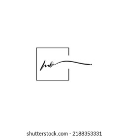 Konzept des MO-Siganlogo in hochwertigem professionellem Design, das gut auf allen Printmedien drucken kann