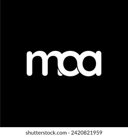 MOA letter monogram typography logo vector