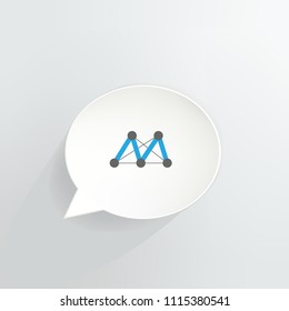 Moac Cryptocurrency Coin Speech Bubble Background