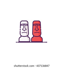 Moai Icon Illustration