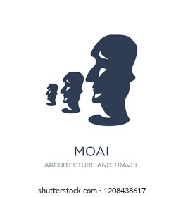 Moai icon. Trendy flat vector Moai icon on white background from Architecture and Travel collection, vector illustration can be use for web and mobile, eps10