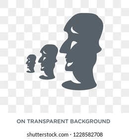 Moai icon. Trendy flat vector Moai icon on transparent background from Architecture and Travel collection. 