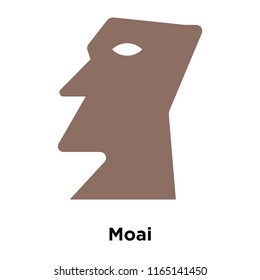 Moai icon vector isolated on white background, Moai transparent sign , historical stone age symbols