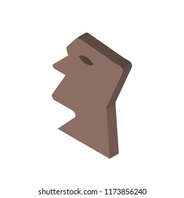 Moai isometric left top view 3D icon