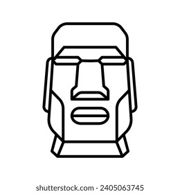Moai monument icon vector on trendy design