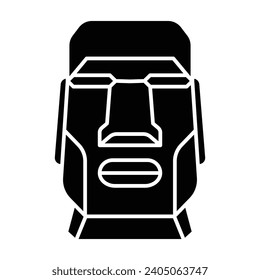 Moai monument icon vector on trendy design