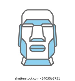 Moai-Monument-Symbol-Vektorgrafik auf trendigem Design