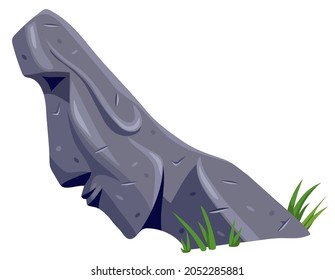 Moai on Easter island or Rapa Nui. Isolated vector cartoon stone sculpture. Ancient statue civilizations of atlantis and lemuria.