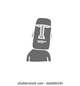 Moai Statue Doodle Icon Stock Vector (Royalty Free) 666606145 ...