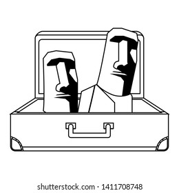 Moai statue of easter island design