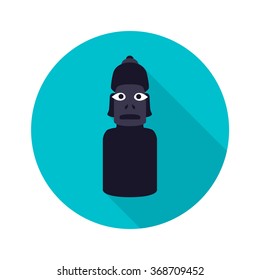 Moai statue icon. vector ilustration