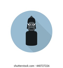 Moai statue icon. vector ilustration