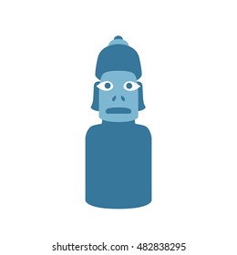 Moai statue icon. vector ilustration