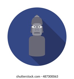 Moai statue icon. vector ilustration
