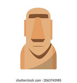 moai statue standing vector icon