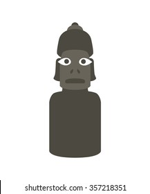 Moai statue. vector illustration