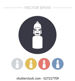Moai statue. vector illustration