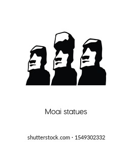 Moai statues icon vector. Linear style sign for mobile concept and web design. Moai statues symbol illustration. Pixel vector graphics - Vector.