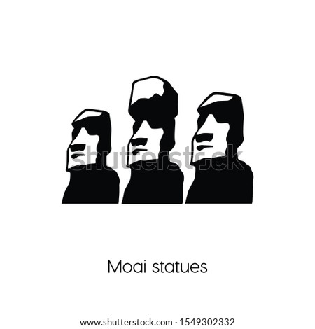 Moai statues icon vector. Linear style sign for mobile concept and web design. Moai statues symbol illustration. Pixel vector graphics - Vector.