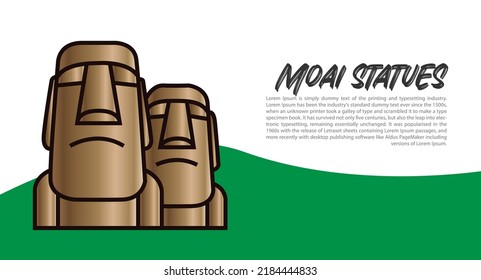 Moai Statues vector illustration. icon Design .