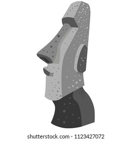 Moai stone statue vector recreation 