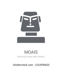 Moais icon. Trendy Moais logo concept on white background from Architecture and Travel collection. Suitable for use on web apps, mobile apps and print media.