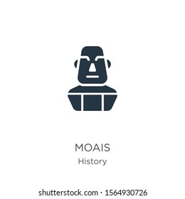 Moais icon vector. Trendy flat moais icon from history collection isolated on white background. Vector illustration can be used for web and mobile graphic design, logo, eps10