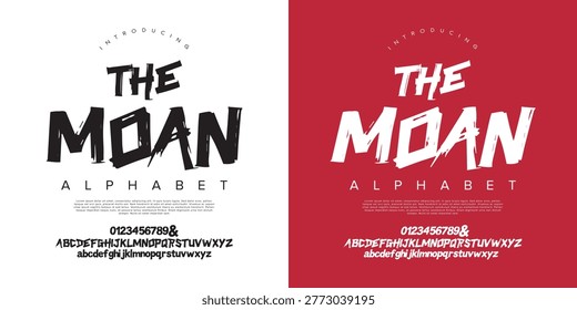 The Moan Brush Decorative Font for Horror Movie Poster and Scary Halloween Party Design