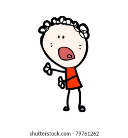 moaning doodle man cartoon