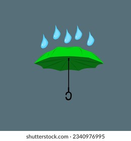 Moans of water that attack the umbrella