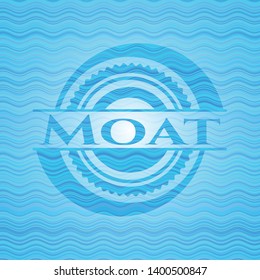 Moat Water Concept Emblem Background. Vector Illustration. Detailed.