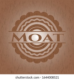 Emblema de madera de foso. Retro. Ilustración vectorial.