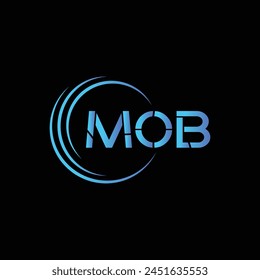 MOB Letter Initial Logo Design Template Vector Illustration