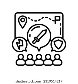 MOBA games icon in vector. Illustration