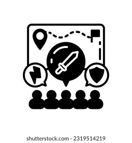MOBA games icon in vector. Illustration