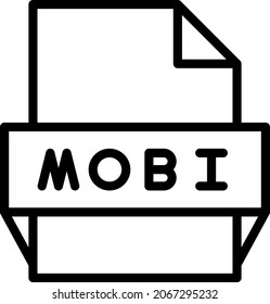  Diseño de iconos de vector de esquema Mobi
