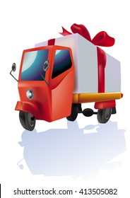 Mobil carrying gifts.