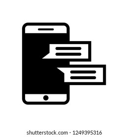 Mobil chat message vector icon